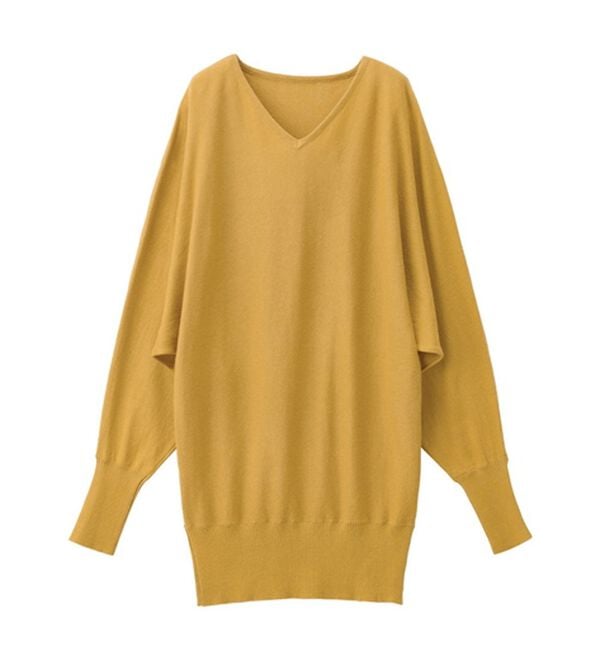 Viola e Viola（ヴィオラ エ ヴィオラ）の「【静電気防止】綿１００％Ｖネックドルマンセーター＜Ｍ～４Ｌ＞（ニット・セーター）」｜詳細画像