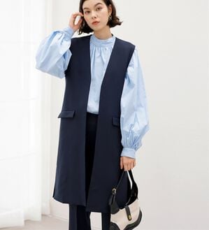 GeeRA（ジーラ）の「【２点セット】ロングジレセットアップスーツ（その他スーツ）」｜ネイビー