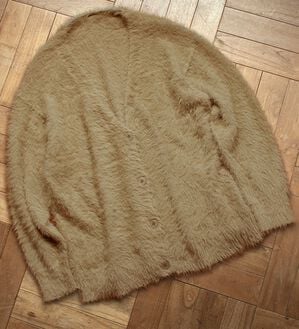 BELLUNA（ベルーナ）の「ふんわりシャギー素材ニットカーディガン（ニットカーディガン）」｜モカ