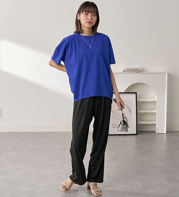 BELLUNA（ベルーナ）の「シュッと体型カバー！コクーンTシャツ（カットソー）」｜詳細画像