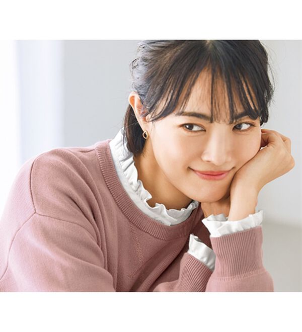 BELLUNA（ベルーナ）の「《ＨｕｇＲｅａｍコットン》袖フリルブラウス（ブラウス）」｜詳細画像