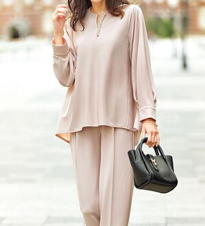 LUENNA セットアップ 夏でも涼しい！綿100％ニットセットアップ - ベルーナ【公式】