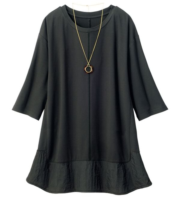 ルフラン（ルフラン）の「【３色組】さらりと着られる異素材切替プルオーバー（カットソー）」｜詳細画像