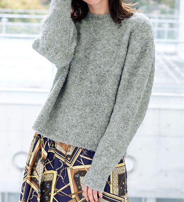 RANAN（ラナン）の「〈ＳＤＧｓ〉ふわふわブークレーニット（ニット・セーター）」｜詳細画像