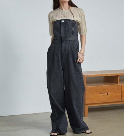 RANAN（ラナン）の「デニムベアサロペット（オールインワン）」