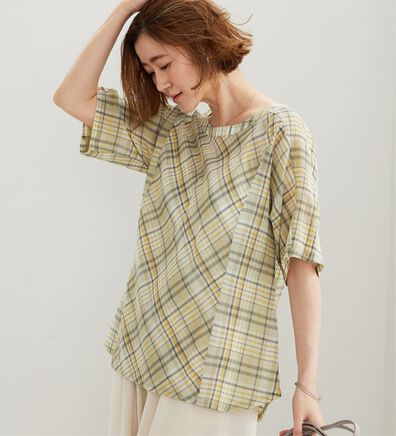 BELLUNA（ベルーナ）の「さらっと快適！Tシャツ見え切替ブラウス（ブラウス）」