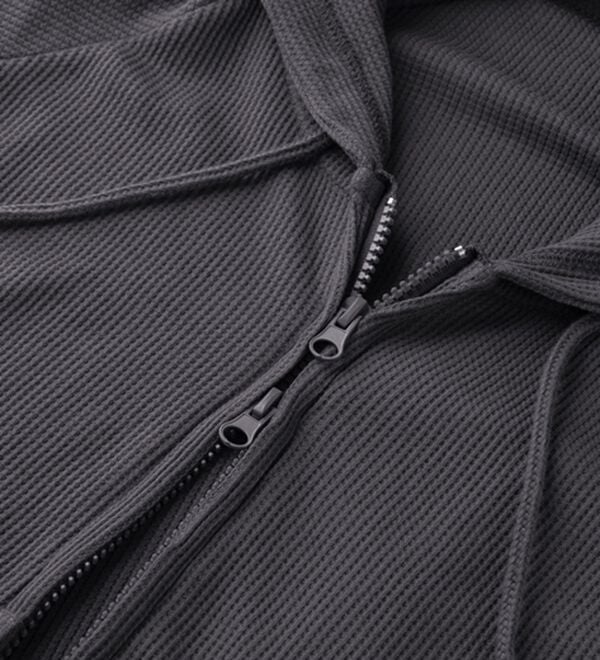 YU'NOW（ユナウ）の「＜ショートパーカータイプ＞ワッフルルームウェア３点セット（パジャマ・ルームウェア）」｜詳細画像