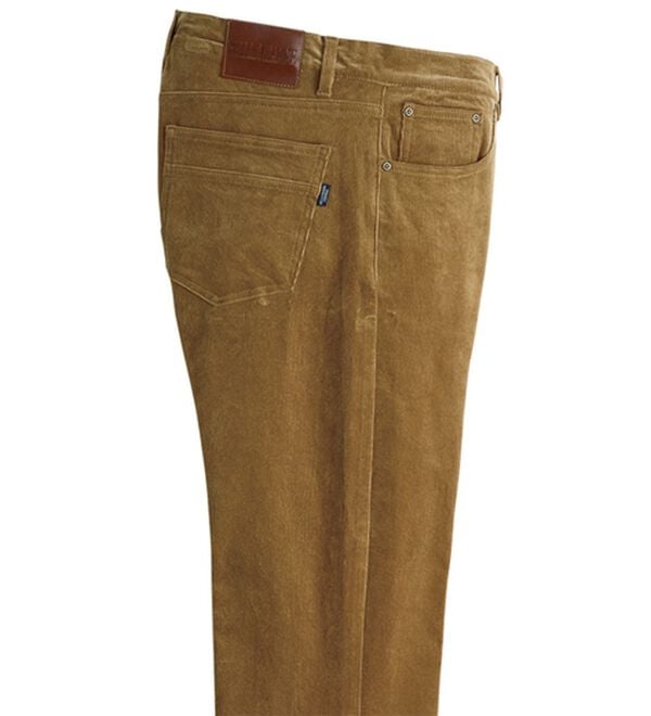 「まるごとのびのびコーデュロイパンツ（メンズフルレングスパンツ）」｜キャメル