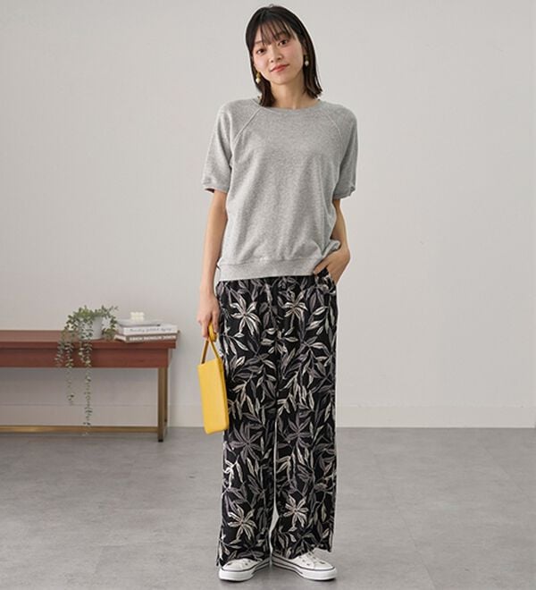 BELLUNA（ベルーナ）の「楊柳サラサラ素材プリントイージーパンツ（フルレングスパンツ）」｜詳細画像