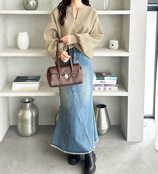 GeeRA（ジーラ）の「ハーフジップニットプルオーバー（ニット・セーター）」｜詳細画像