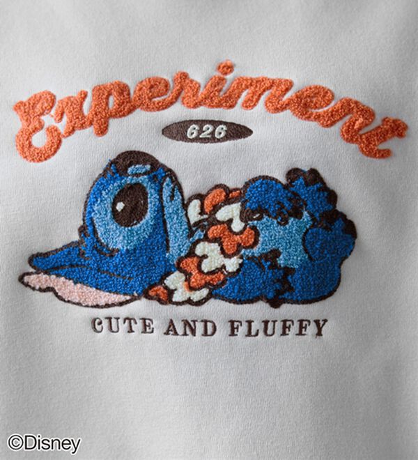 BELLUNA（ベルーナ）の「＜Ｄｉｓｎｅｙ＞【スティッチ】さがら刺しゅう裏起毛ゆったりトレーナー（トレーナー・スウェット）」｜詳細画像