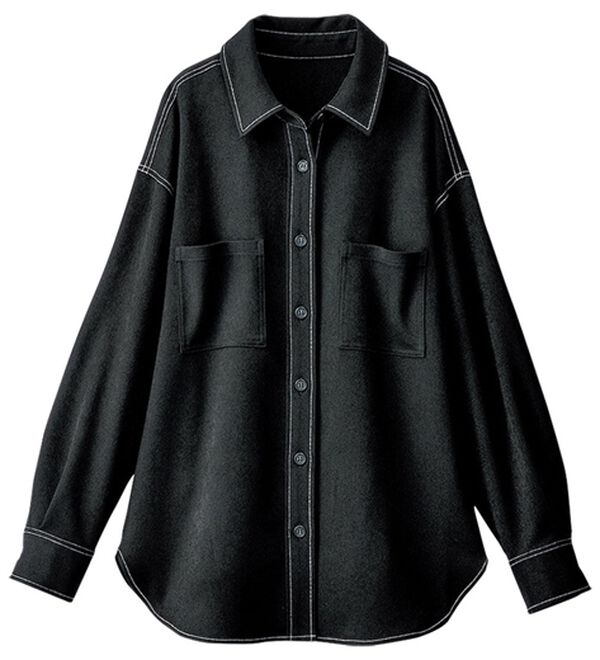 BELLUNA（ベルーナ）の「【Ｗｏｏｌｉｓｈ】配色ステッチデザインシャツ（シャツ）」｜詳細画像