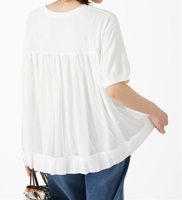 BELLUNA（ベルーナ）の「【Ｌａｇｒｉｌｕａ】後ろチュール切替プルオーバー（カットソー）」｜詳細画像