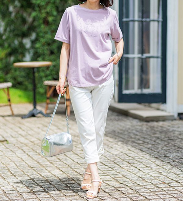 BELLUNA（ベルーナ）の「ヒンヤリ！着映えプリントプルオーバー（カットソー）」｜詳細画像