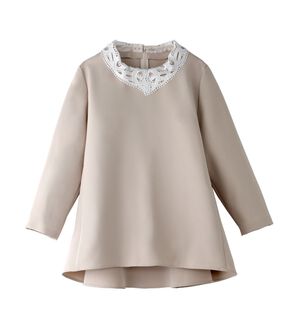 BELLUNA（ベルーナ）の「＜Ｃ／Ｓ＞レース衿付ダブルクロスブラウス（ブラウス）」｜詳細画像