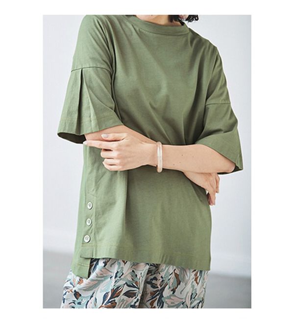 BELLUNA（ベルーナ）の「ひんやりキシリトール加工綿１００％プルオーバー（カットソー）」｜詳細画像