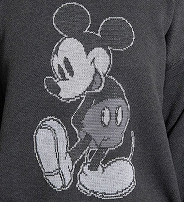 Disney＞【ミッキー】ジャカードゆったりセーター - ベルーナ