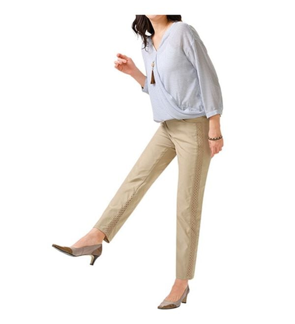 ルフラン（ルフラン）の「【３本組】風抜けるレース切替パンツ（フルレングスパンツ）」｜詳細画像