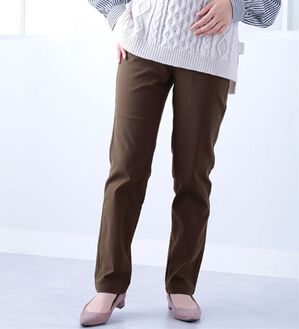 BELLUNA（ベルーナ）の「裏起毛ツイルゆったり快適パンツ（フルレングスパンツ）」｜ブラウン