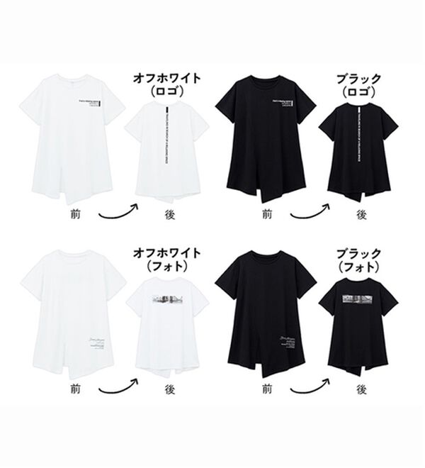 RANAN（ラナン）の「【接触冷感】ロゴプリントチュニックTシャツ（Tシャツ）」｜詳細画像