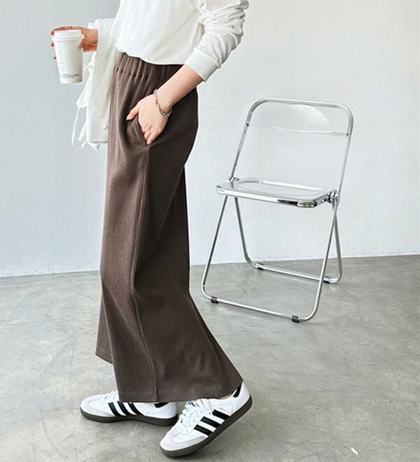 GeeRA（ジーラ）の「【着回し力◎】楽ちんすっきり見え！リブロングスカート（ロングスカート）」｜詳細画像