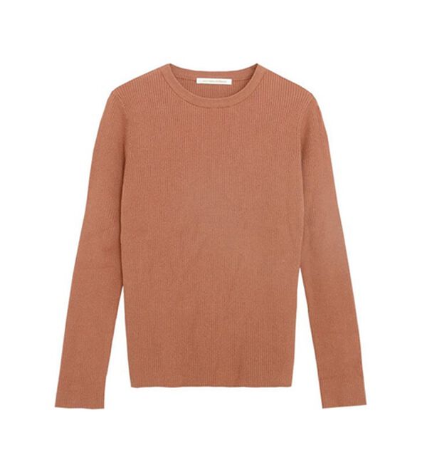 Pierrot（ピエロ）の「【選べるネック】袖ボタンリブニット（ニット・セーター）」｜詳細画像