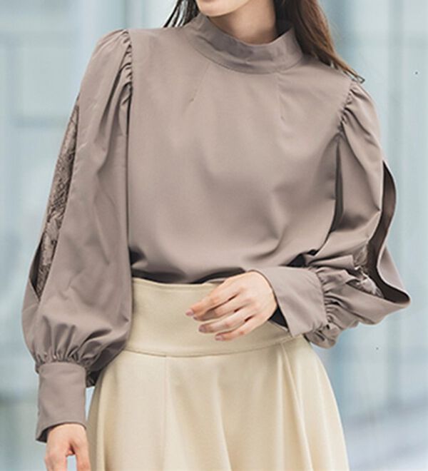 RANAN（ラナン）の「袖スリットレースブラウス（ブラウス）」｜詳細画像