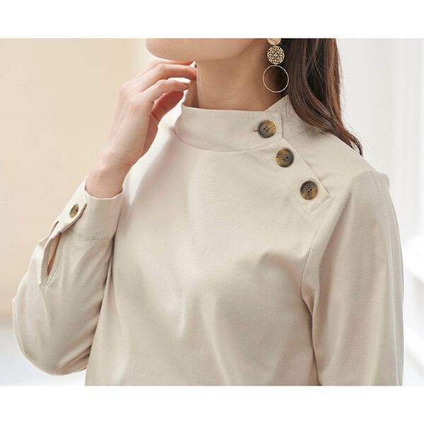 BELLUNA（ベルーナ）の「綿・テンセル（ＴＭ）繊維ストレッチブラウス（ブラウス）」｜詳細画像