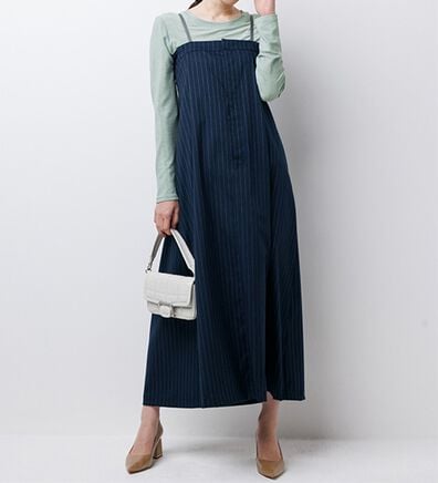 RANAN（ラナン）の「異素材デザインキャミワンピ（その他ワンピース）」