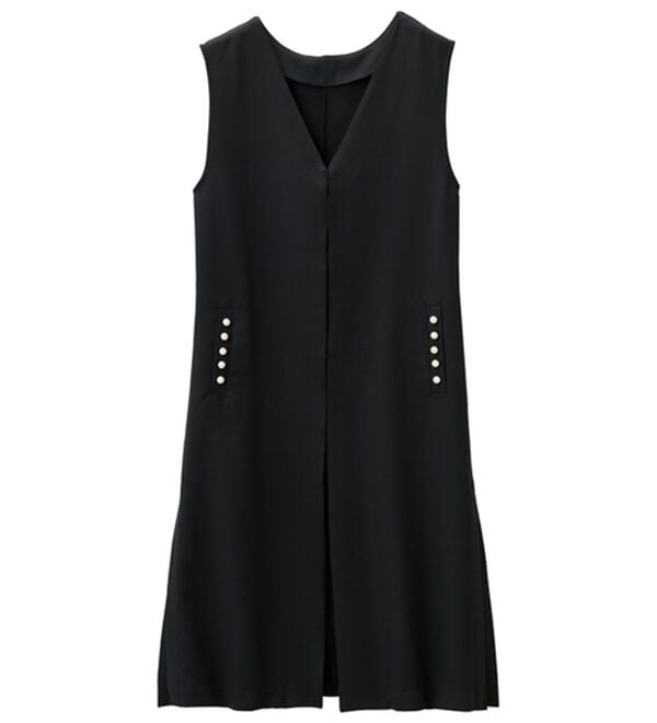 RANAN（ラナン）の「【セットアップ対応】パール調ビジュー付ロングジレ（ジレ）」｜詳細画像