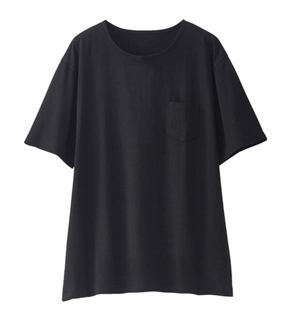 BELLUNA（ベルーナ）の「【ポケット付】綿１００％抗菌防臭汗ジミ対策プルオーバー（Tシャツ）」｜詳細画像