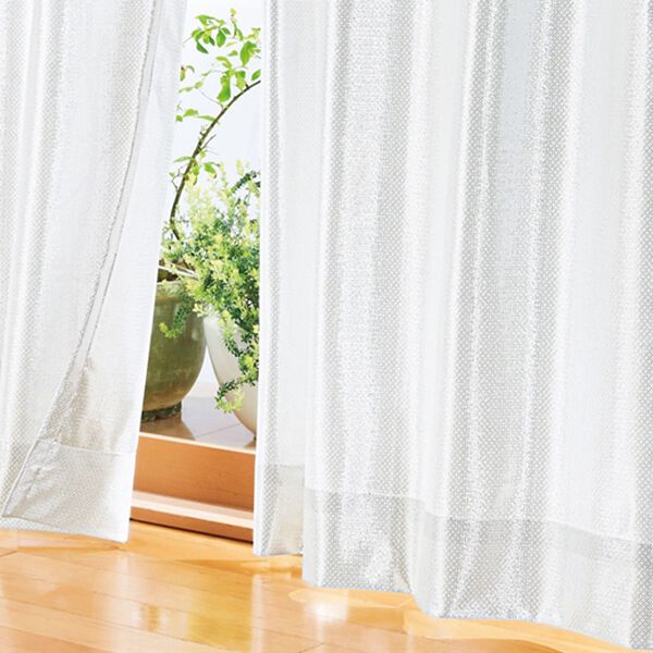 「一年中お役立ちエコレースカーテン「エコファイン」（レースカーテン）」｜無地調