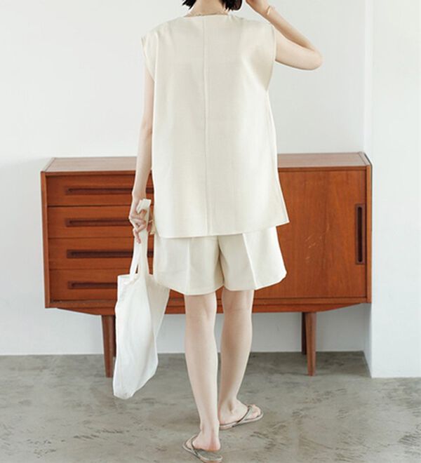 GeeRA（ジーラ）の「リネンライクスラブプルオーバーベスト（ベスト）」｜詳細画像