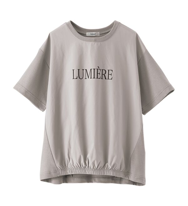 BELLUNA（ベルーナ）の「異素材切替ロゴプリントプルオーバー（カットソー）」｜詳細画像