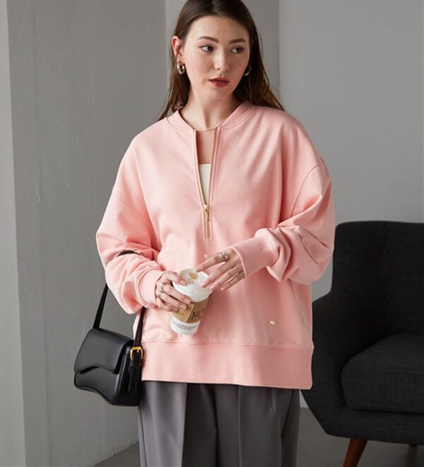 フロントハーフジップスウェット - ベルーナ【公式】