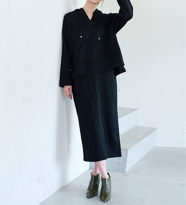 RANAN（ラナン）の「裏起毛！アンチピリング！パーカーセットアップ（セットアップ）」｜ブラック