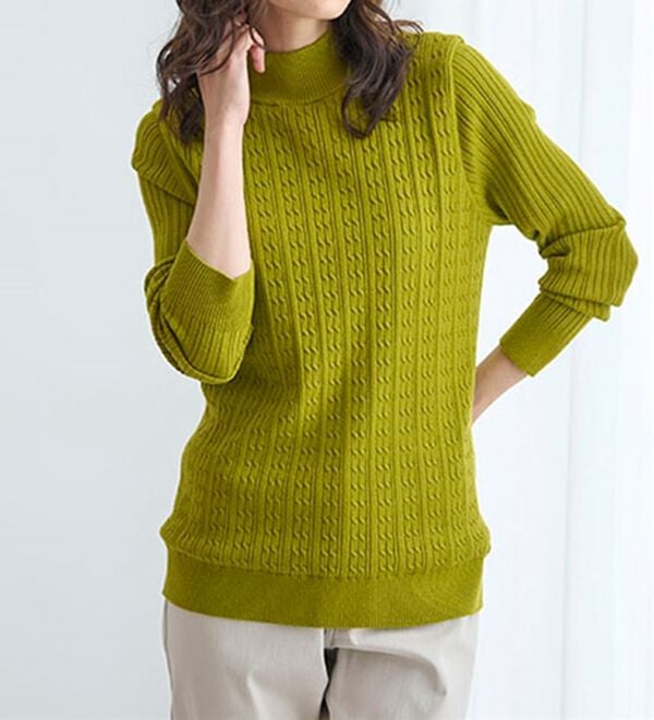 BELLUNA（ベルーナ）の「洗える！裏ベロアあったかセーター（ニット・セーター）」｜詳細画像