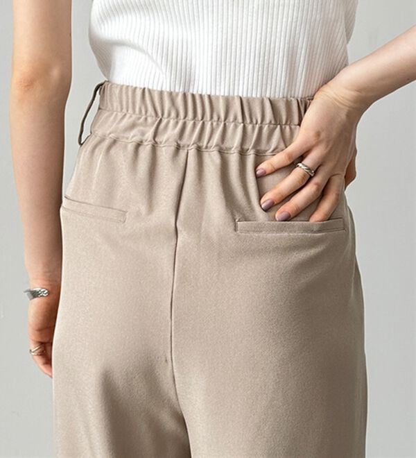 GeeRA（ジーラ）の「着心地抜群！ハイウエストダブルタックワイドパンツ（フルレングスパンツ）」｜詳細画像