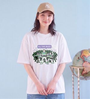 「＜Disney＞【トイ・ストーリー5】プリントワイドTシャツ（カットソー）」｜オフ白