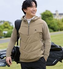 「＜アディダス＞クライマウォームハーフジップフーディー（メンズジャケット）」