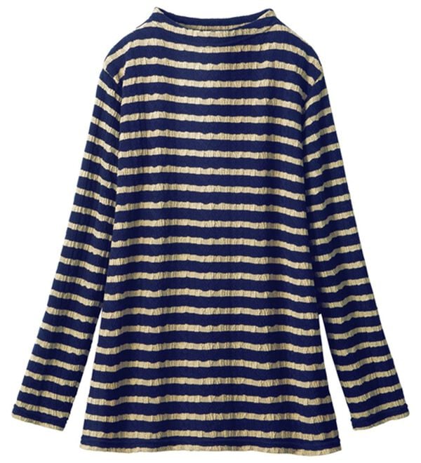 ルフラン（ルフラン）の「ジャカード柄プルオーバー（カットソー）」｜ネイビー系