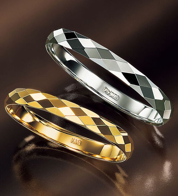 (A070902)K18ミラーカットリング YG 指輪 18金 アクセサリー A070902)K18ミラーカットリング YG 指輪 18金 アクセサリー