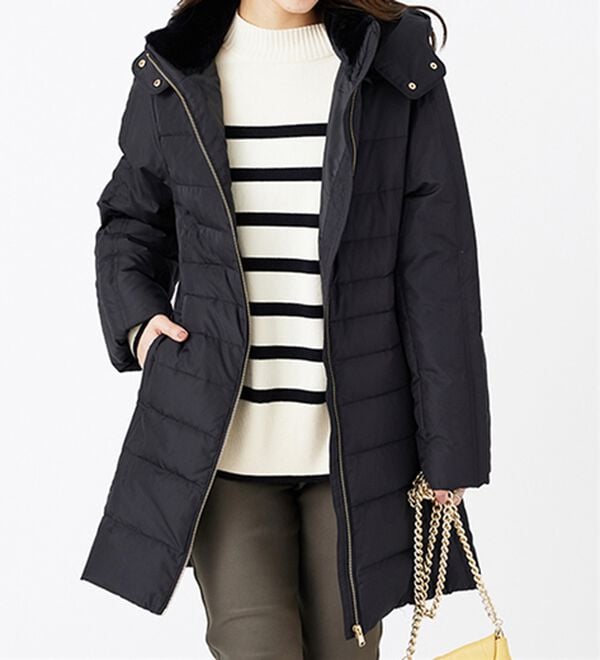 BELLUNA（ベルーナ）の「フレンチダウン使い細見えキルト切替ロングコート（ロングコート）」｜詳細画像