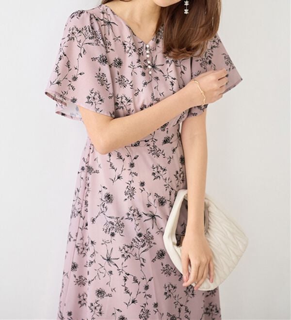 alotta（アロッタ）の「【お客様企画】欲しいが詰まったひんやり花柄ワンピース（プリントワンピース）」｜詳細画像