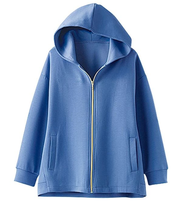 BELLUNA（ベルーナ）の「【快適Ｌａｂ．】とろみ素材裾タックパーカー（パーカー）」｜詳細画像