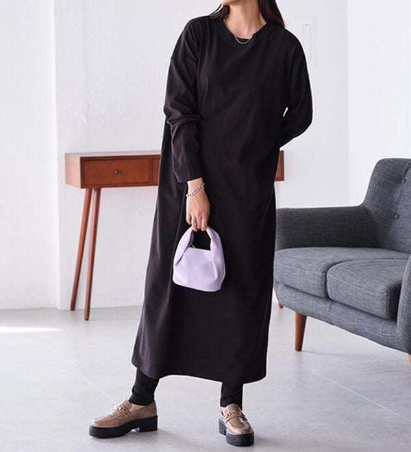 RANAN（ラナン）の「【レギンス付】＜ＢＣ＞綿１００％オーバーシルエットワンピース（その他ワンピース）」｜詳細画像