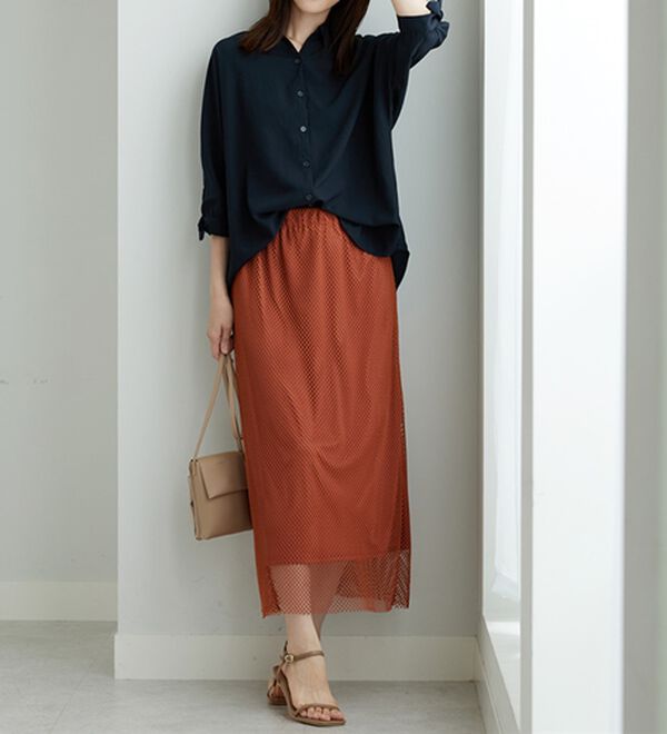 BELLUNA（ベルーナ）の「イージーケア！袖リボンシャツチュニック（チュニック）」｜詳細画像