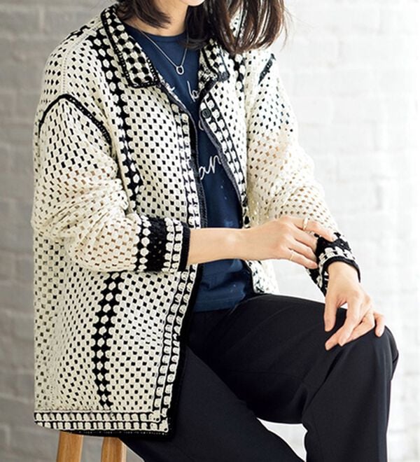 ルフラン（ルフラン）の「かぎ編み調ニットジャケット＜ミリート＞（その他ジャケット）」｜詳細画像