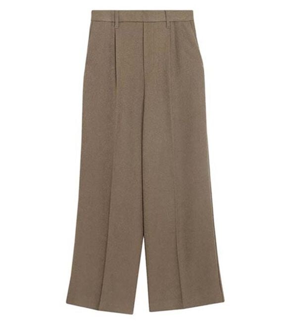 Pierrot（ピエロ）の「大人シルエットウールライクタックワイドパンツ（ワイドパンツ・ガウチョ）」｜詳細画像