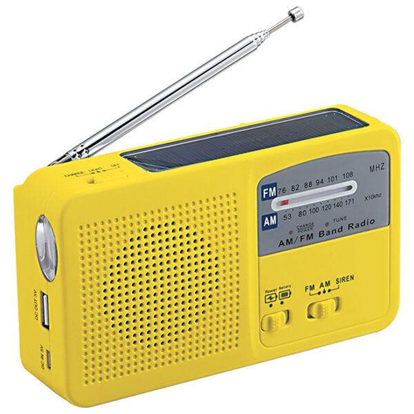 「機能充実！マルチコンパクトラジオ（テレビ・オーディオ・カメラ機器）」｜イエロー